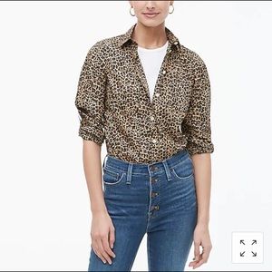 J. Crew Leopard Button Down